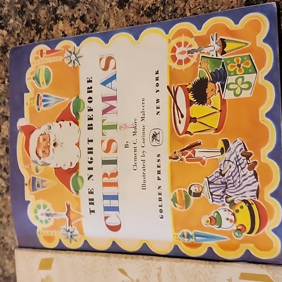 Vintage The Night Before Christmas Hardcover Book - Picture 3 of 6